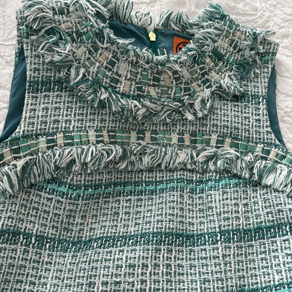 Tory Burch Curtis Tweed Dress Size 2 - Picture 9 of 16